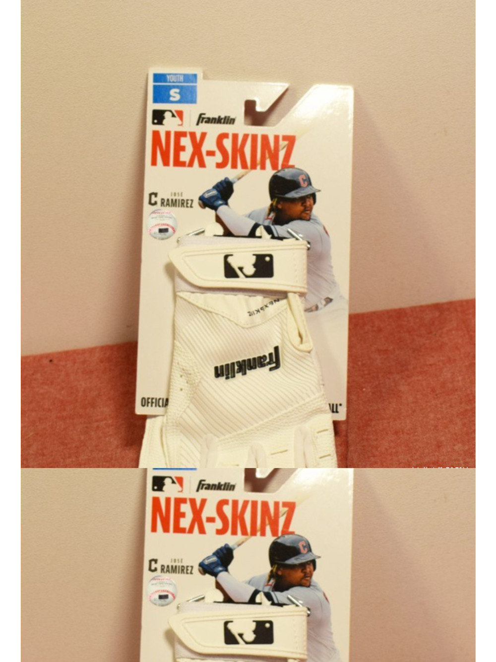 Franklin Sports NEX-Skinz Batting Gloves Youth Small White